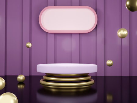 3D mockup display backgroundの写真素材