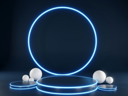 3D mockup display backgroundの写真素材