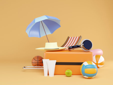 3D traveling conceptの写真素材
