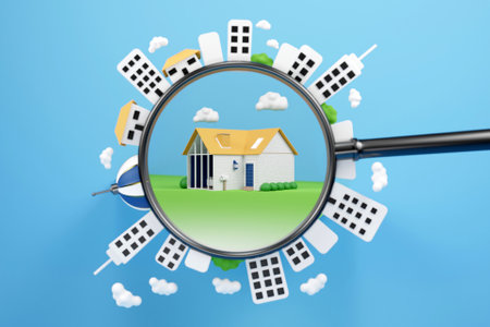 3D house search conceptの写真素材