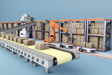 3D factory packaging conceptの写真素材