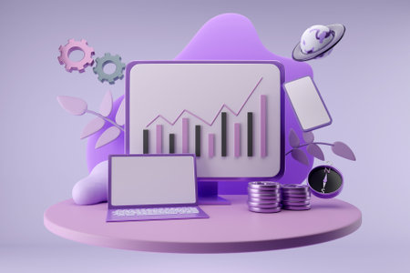 3D business analysis conceptの写真素材