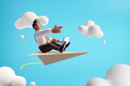 3D start up conceptの写真素材