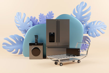 3D household appliancesの写真素材