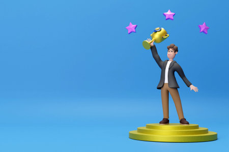 3D trophy conceptの写真素材