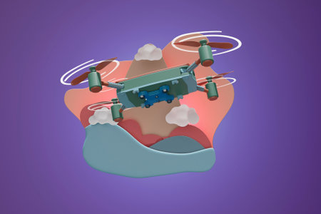3D drone conceptの写真素材