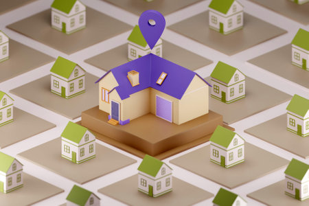 3D property search conceptの写真素材