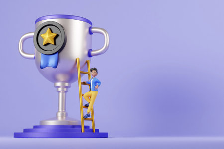 3D trophy conceptの写真素材
