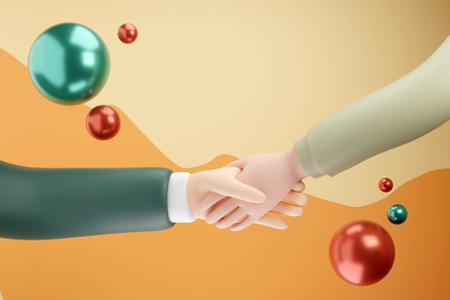 3D business deal conceptの写真素材