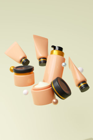 3D face and body care productsの写真素材