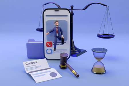 3D lawyer search conceptの写真素材