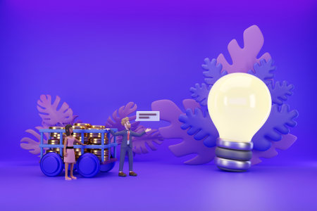 3D millionaire conceptの写真素材