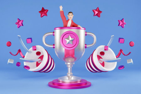 3D trophy conceptの写真素材