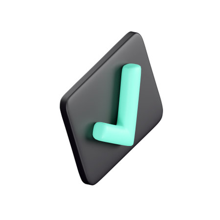 3D tick icon