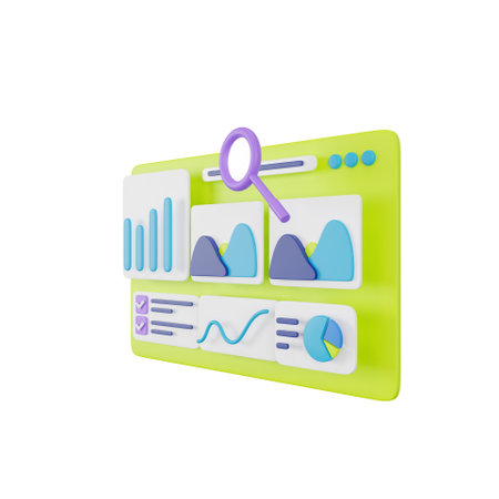 3D social media analytic concept