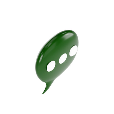 3D speech bubble