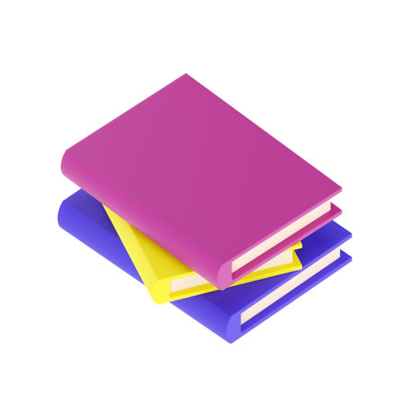 3D stack of books