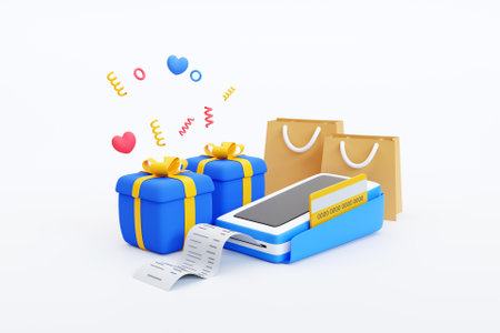 3D online shopping concept