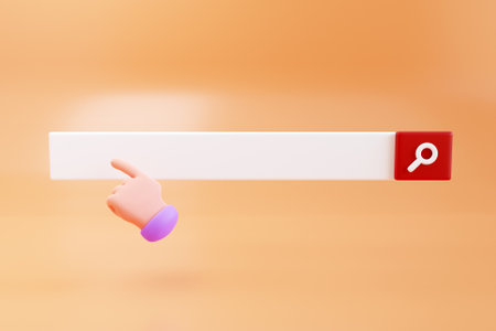 3D internet search concept