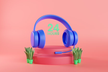 3D customer service concept