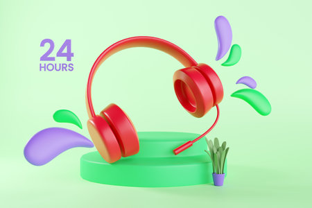 3D customer service concept