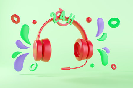 3D customer service concept
