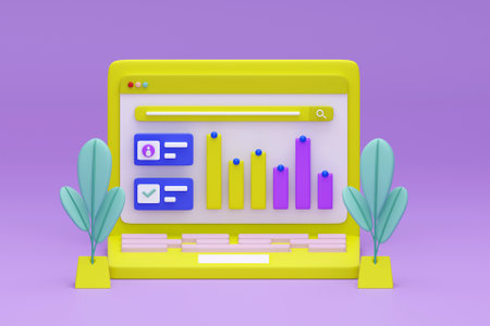 3D business analysis concept