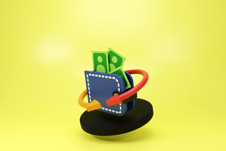 3D wallet with cashback concept