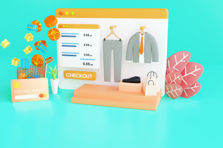 3D ecommerce concept