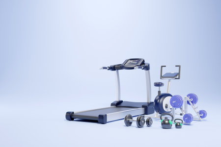 3D gym equipmentの写真素材