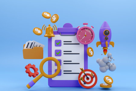 3D business start up conceptの写真素材