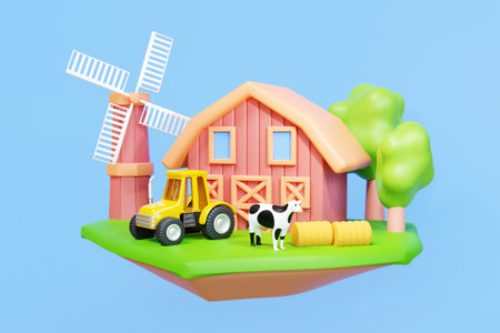 3D farmの写真素材