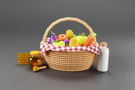 3D farm products conceptの写真素材