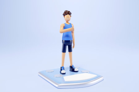 3D man with bodyweight concept