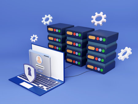 3D internet security conceptの写真素材