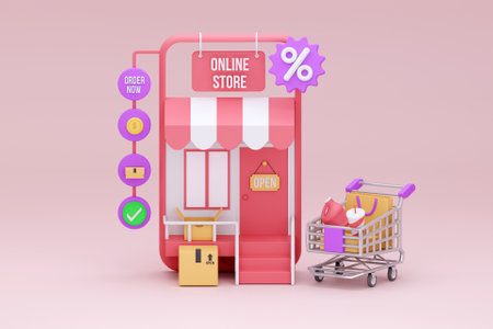 3D online store concept