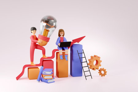 3D start up business concept