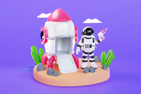 3D space exploration conceptの写真素材