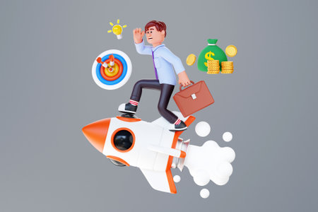 3D start up business concept