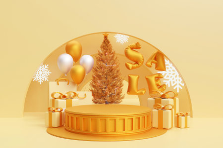 3D design for Christmas sale conceptの写真素材