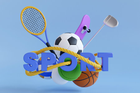3D sport conceptの写真素材