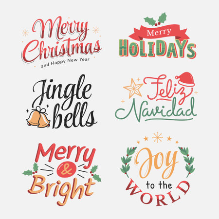 Christmas greeting designsのイラスト素材