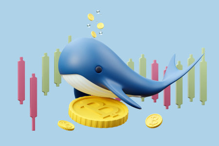 3D crypto whale conceptの写真素材