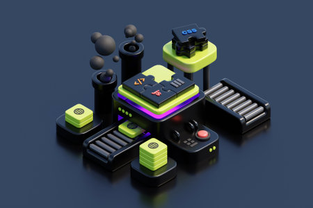 3D programming conceptの写真素材