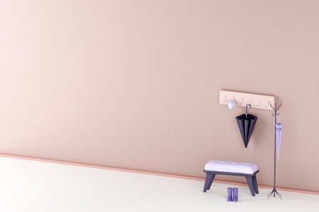 3D minimalist interior designの写真素材