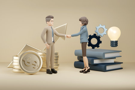 3D business investment concept