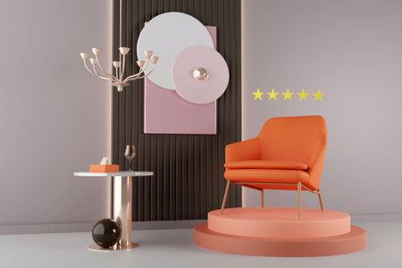 3D interior designの写真素材