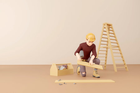 3D carpentry concept