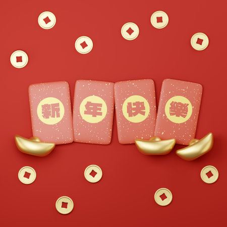 3D Chinese New Year conceptの写真素材