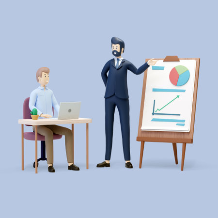 3D business presentation conceptの写真素材